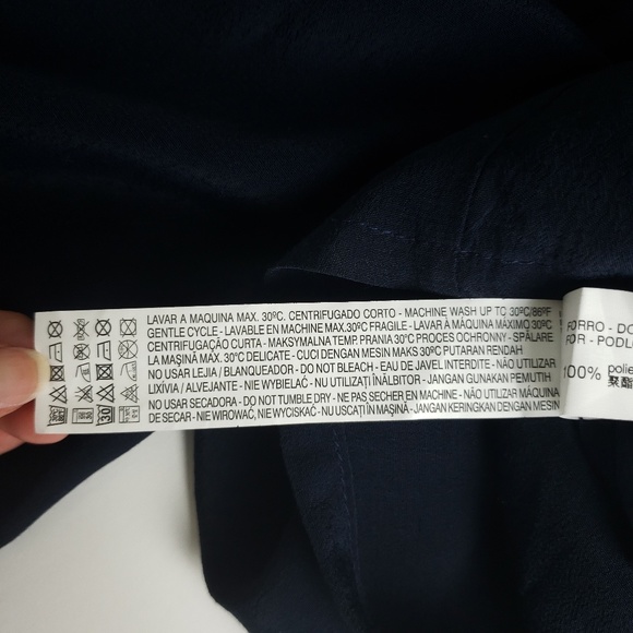 Bershka Navy Cut Out Wide Leg Jumpsuit - Picture 8 of 8